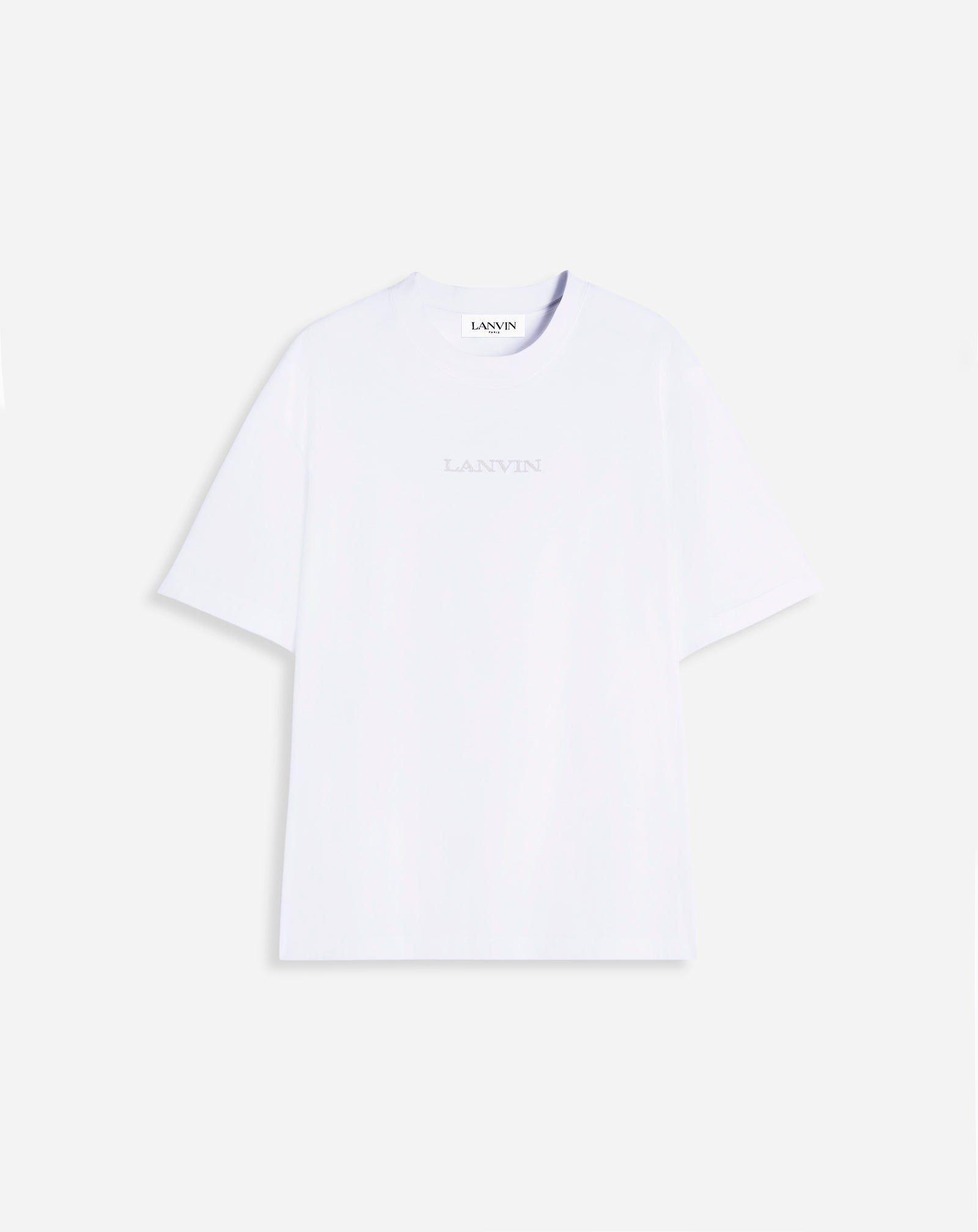 White Lanvin Embroidered T-shirt | Lanvin Men