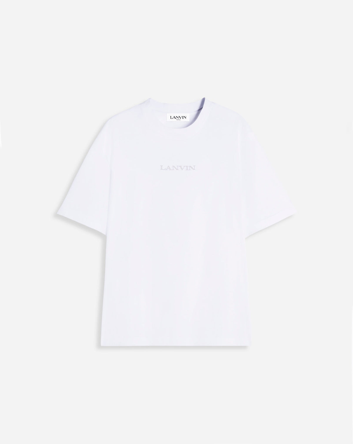 White Lanvin Embroidered T-shirt | Lanvin Men