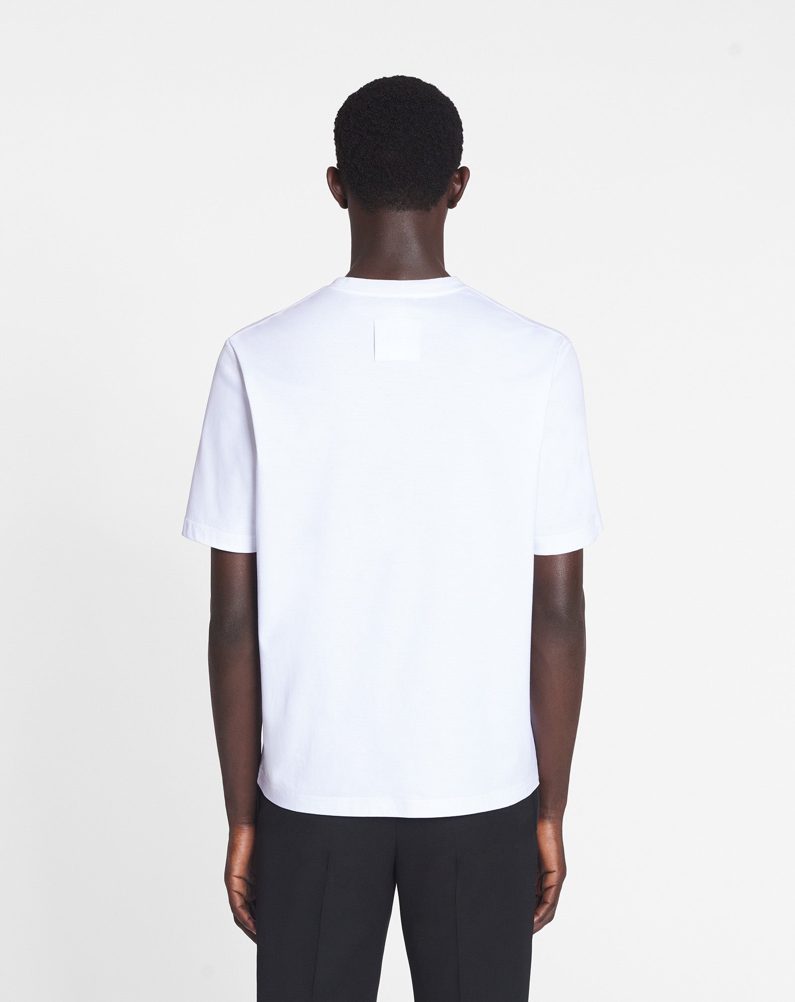 White Lanvin Embroidered T-shirt | Lanvin Men