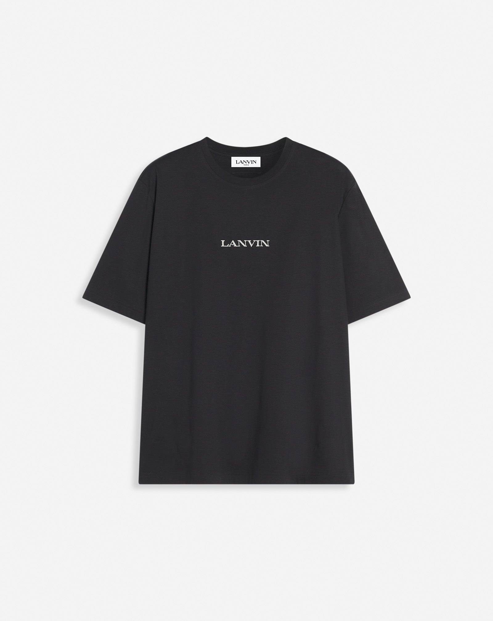 Black Lanvin Embroidered T-shirt | Lanvin Men