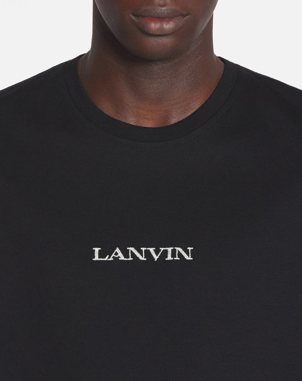 Black Lanvin Embroidered T-shirt | Lanvin Men