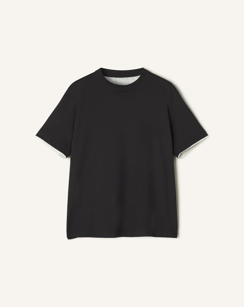 Black Cotton T-shirt With Silk Detail | Lanvin Men