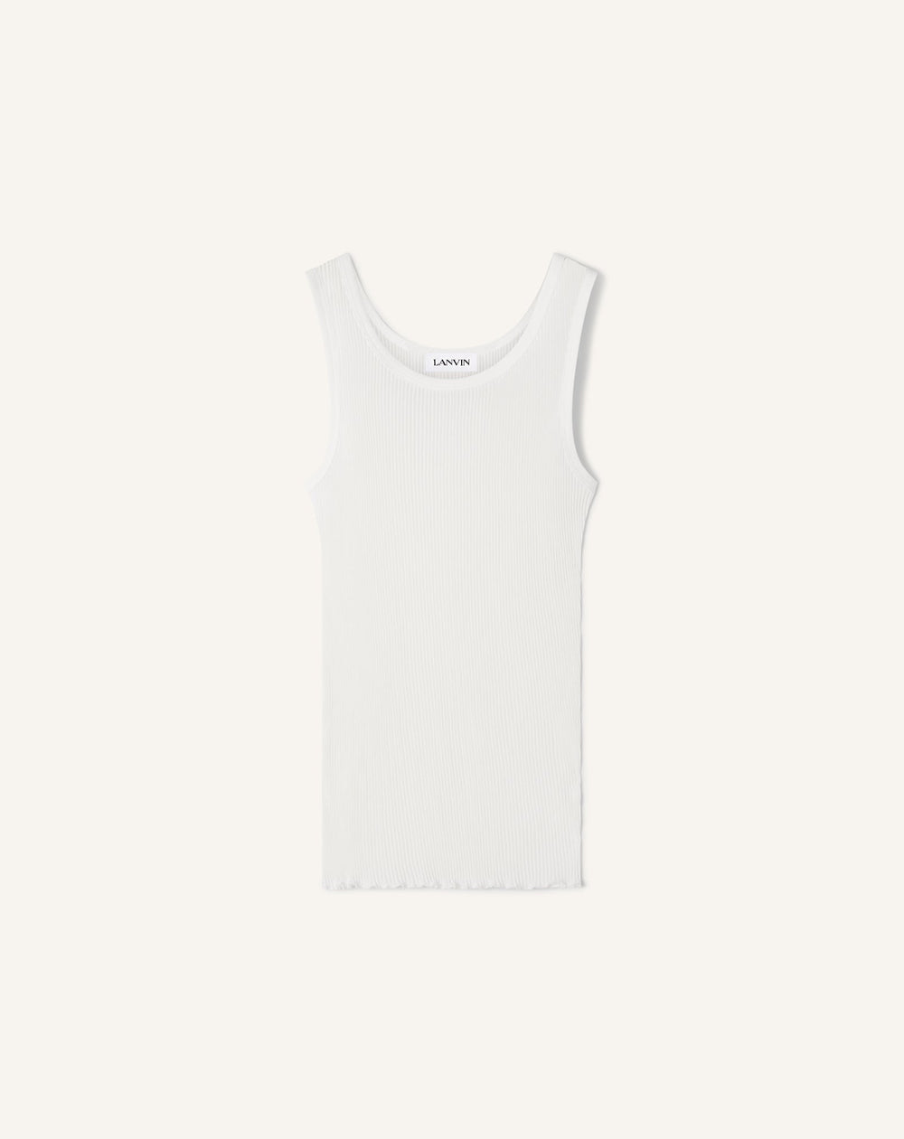 Débardeur En Jersey Plissé White | Lanvin Men