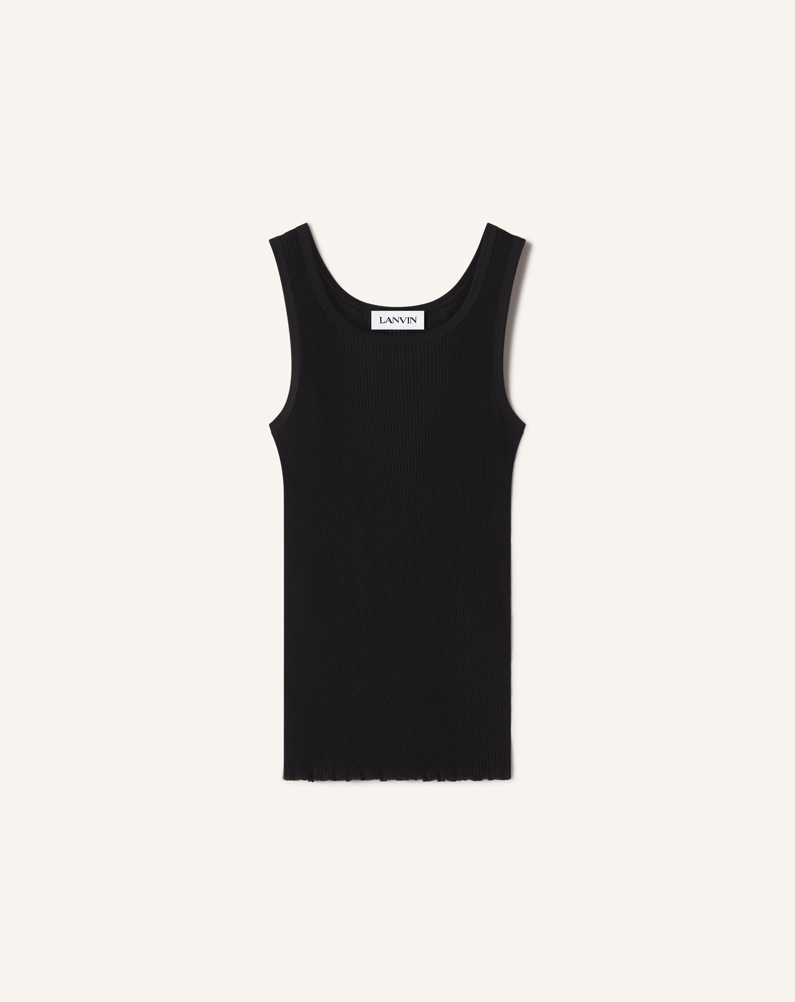 Débardeur En Jersey Plissé Black | Lanvin Men