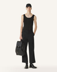 Débardeur En Jersey Plissé Black | Lanvin Men