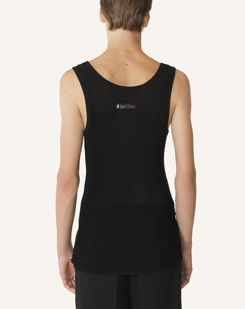 Débardeur En Jersey Plissé Black | Lanvin Men
