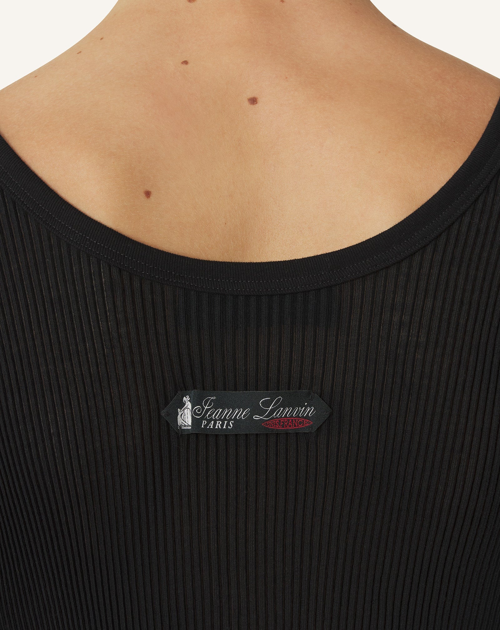 Débardeur En Jersey Plissé Black | Lanvin Men