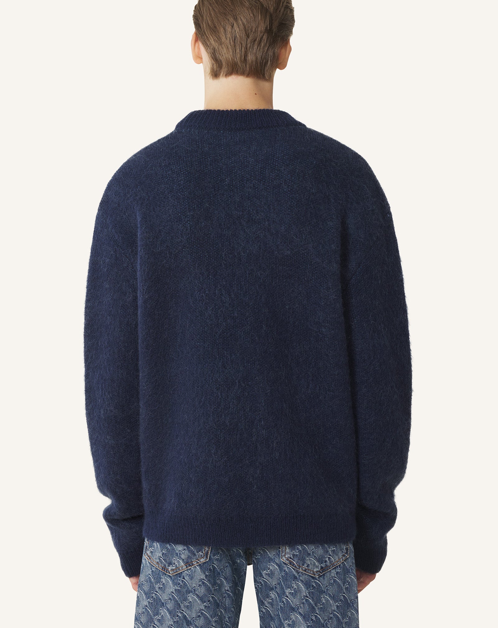 Pull En Mohair Jacquard Lunar Year Blue | Lanvin Women