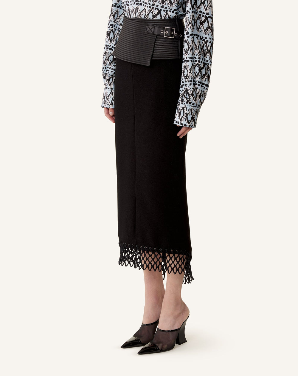 Ceinture Large En Cuir Black | Lanvin Women