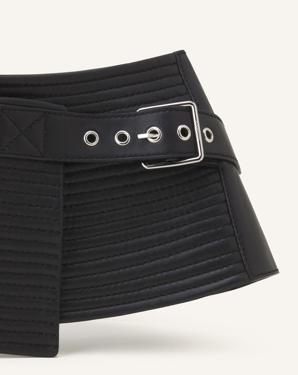 Ceinture Large En Cuir Black | Lanvin Women