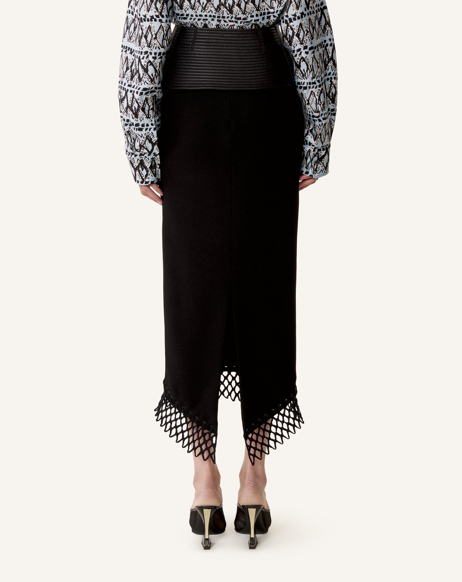 Ceinture Large En Cuir Black | Lanvin Women