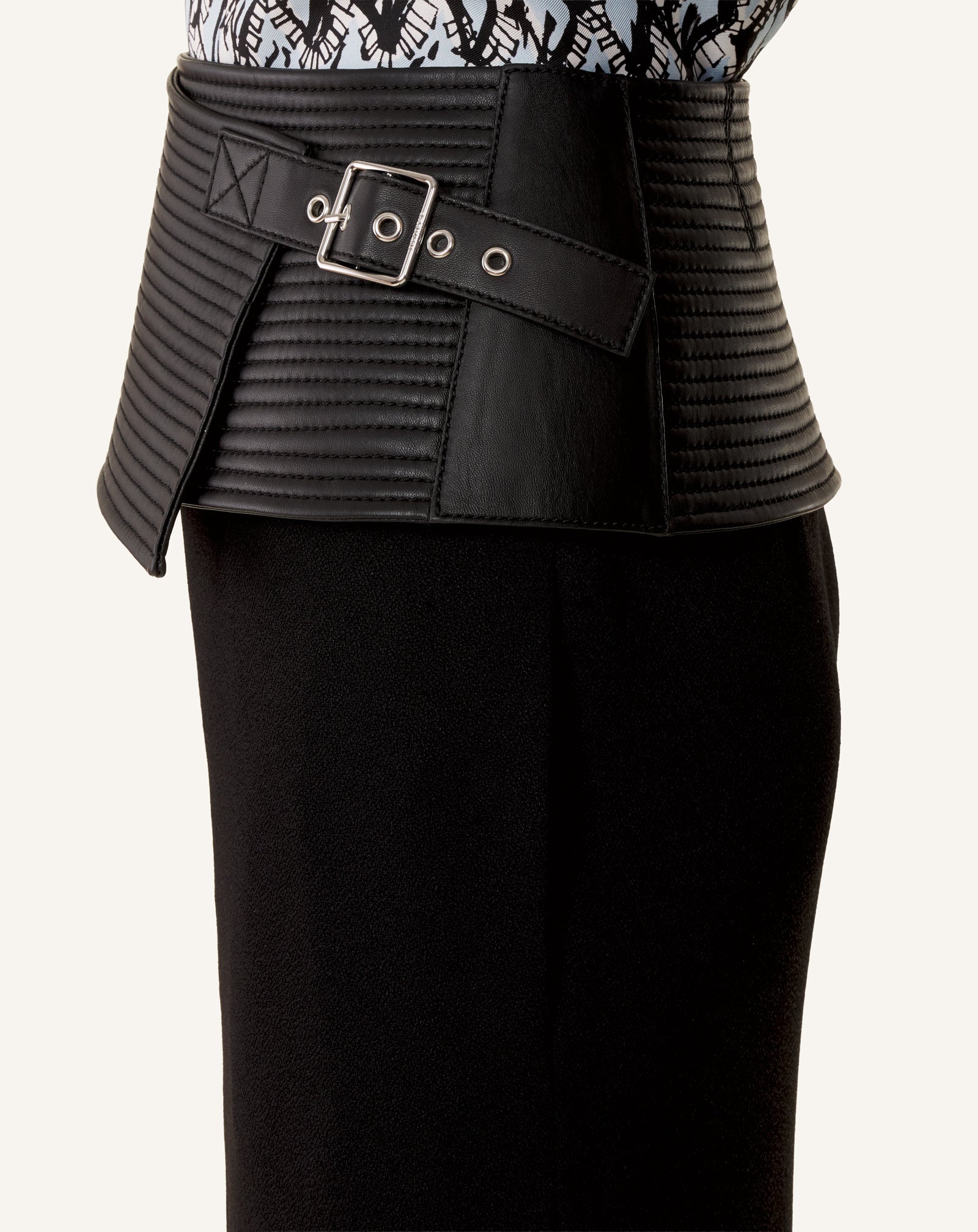 Ceinture Large En Cuir Black | Lanvin Women
