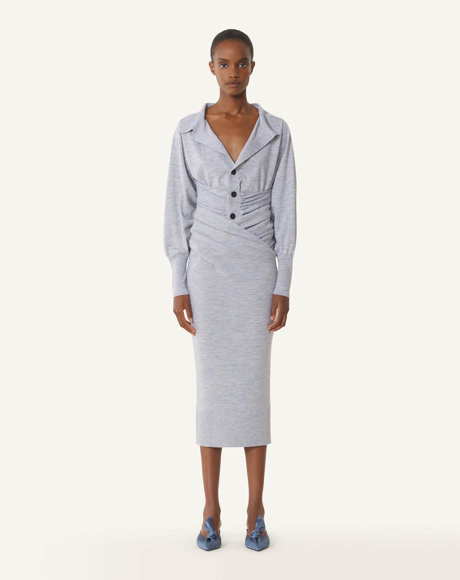 Cardigan Drapé En Laine Black | Lanvin Women