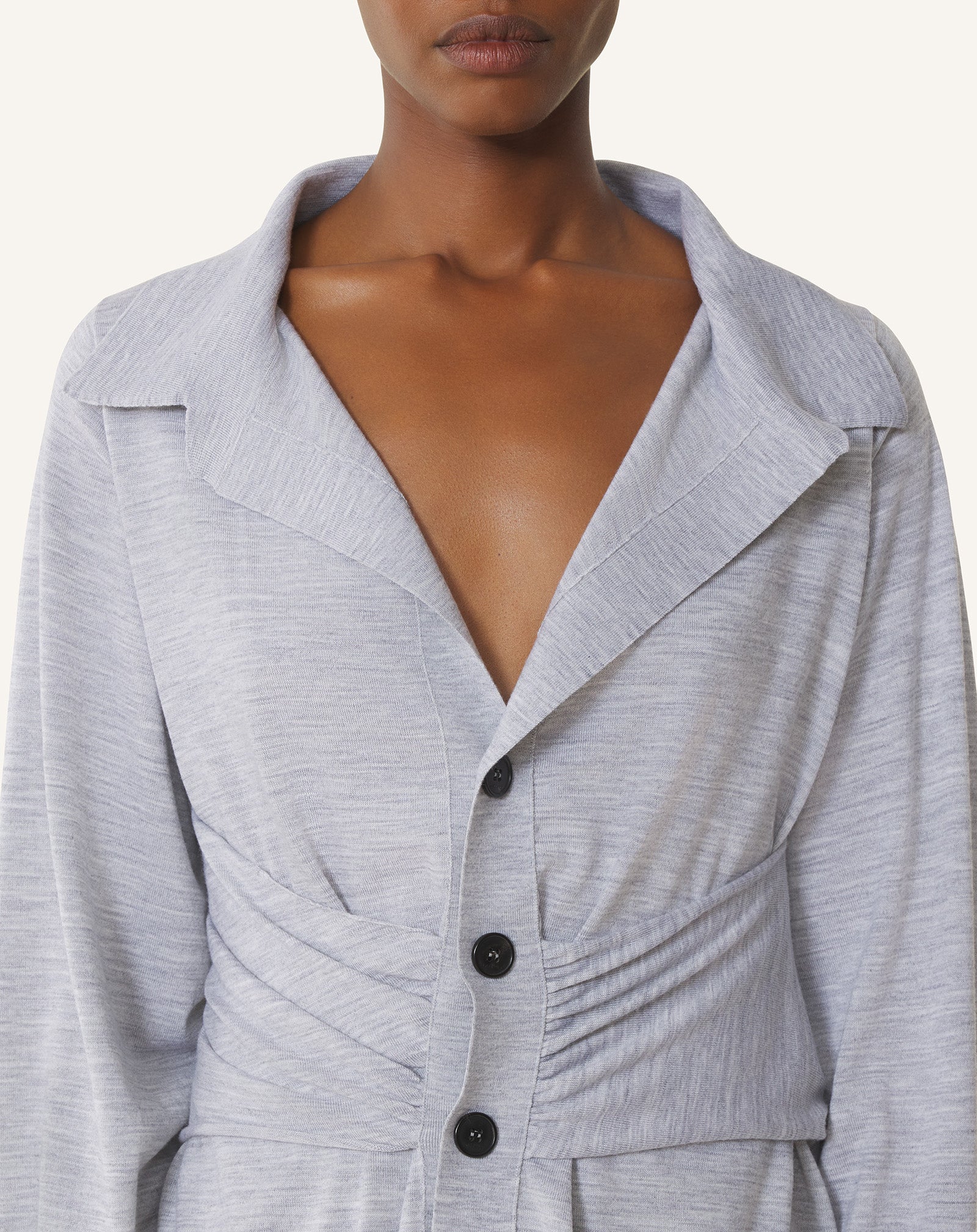 Cardigan Drapé En Laine Black | Lanvin Women