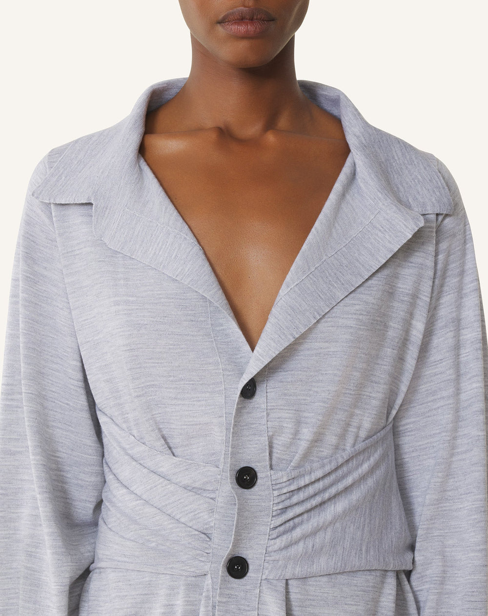 Cardigan Drapé En Laine Black | Lanvin Women