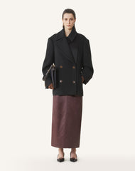 Black Short Peacoat In Wool | Lanvin Women
