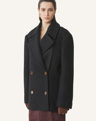 Black Short Peacoat In Wool | Lanvin Women