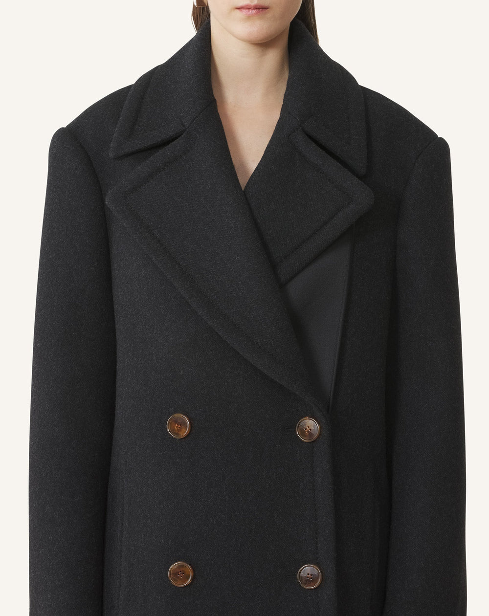 Black Short Peacoat In Wool | Lanvin Women