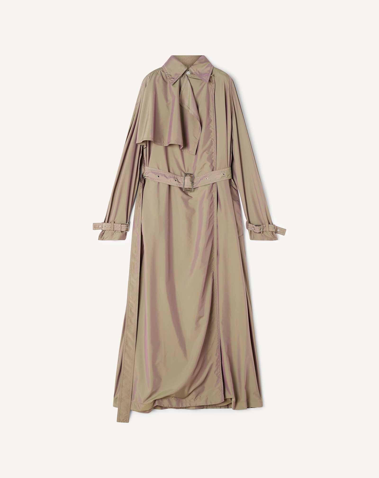 Trench Fluide En Taffetas Beige | Lanvin Women