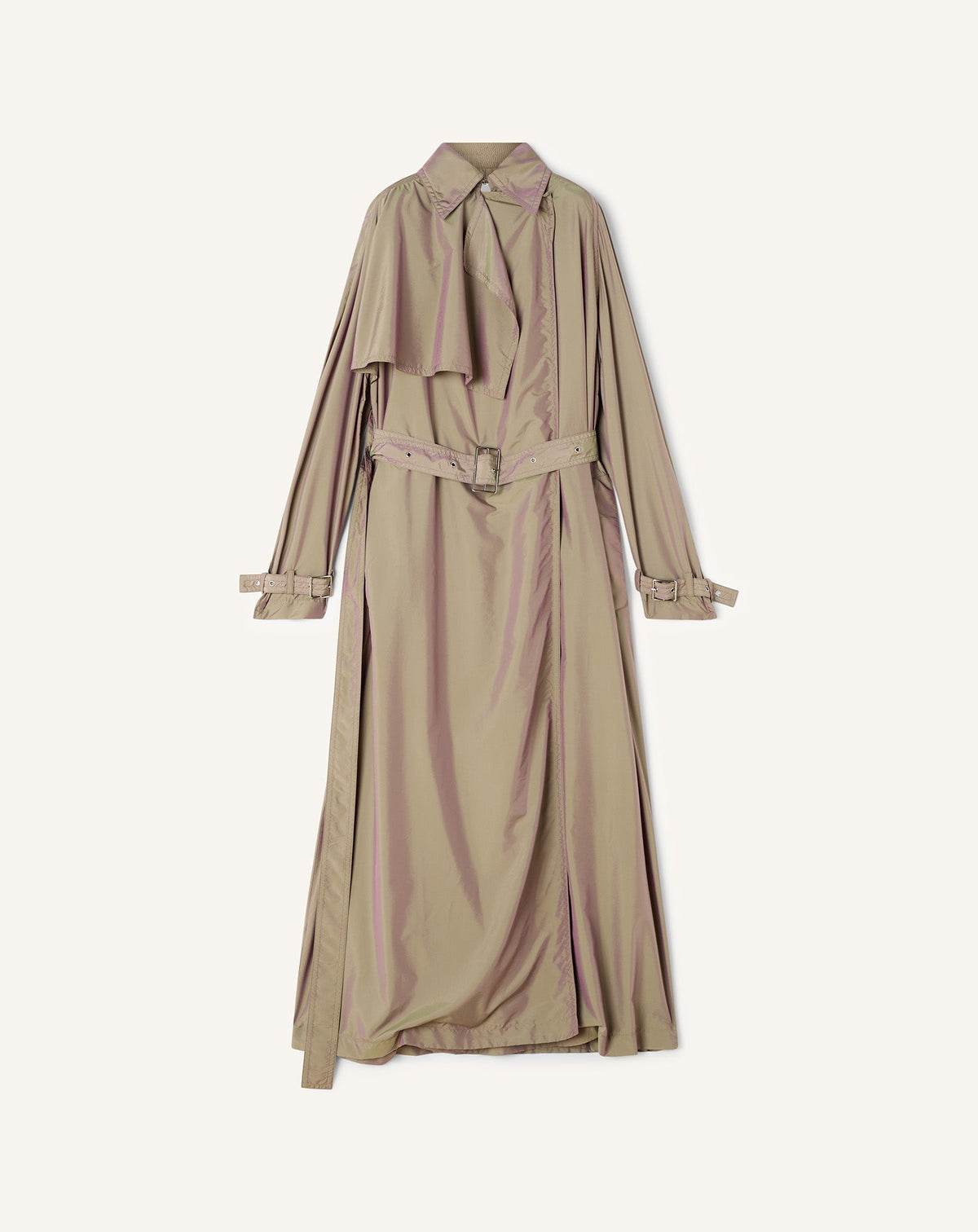 Trench Fluide En Taffetas Beige | Lanvin Women