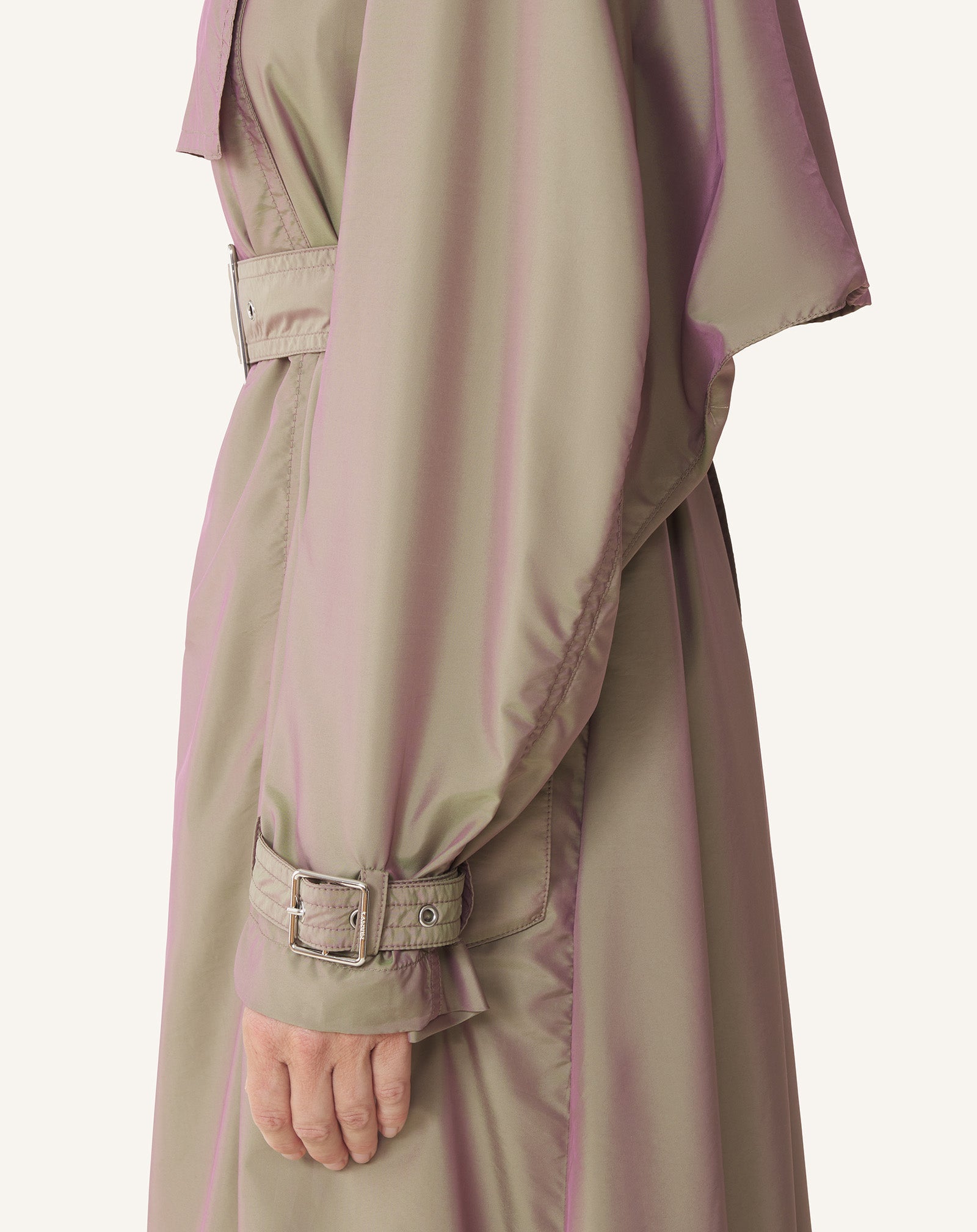 Trench Fluide En Taffetas Beige | Lanvin Women