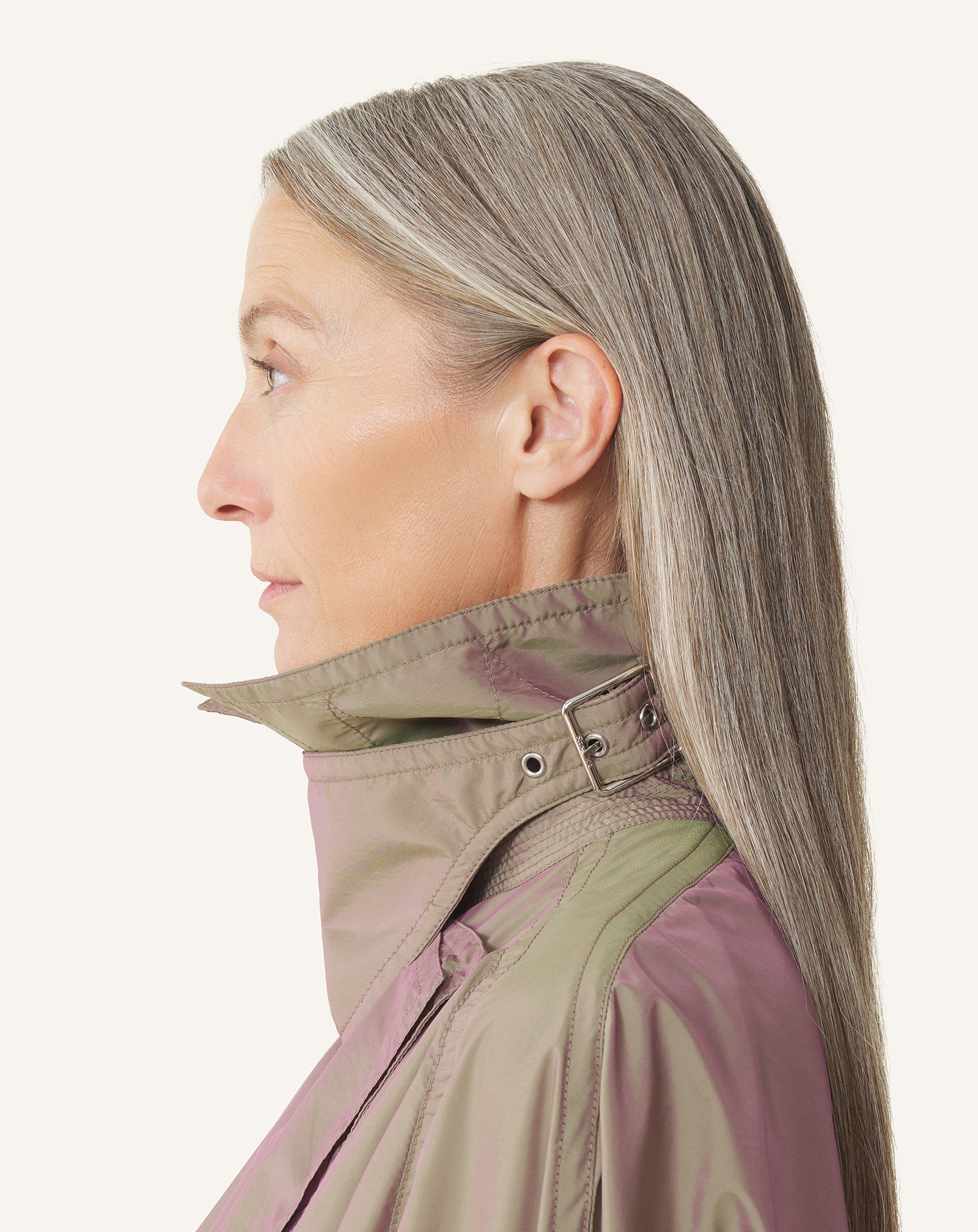 Trench Fluide En Taffetas Beige | Lanvin Women