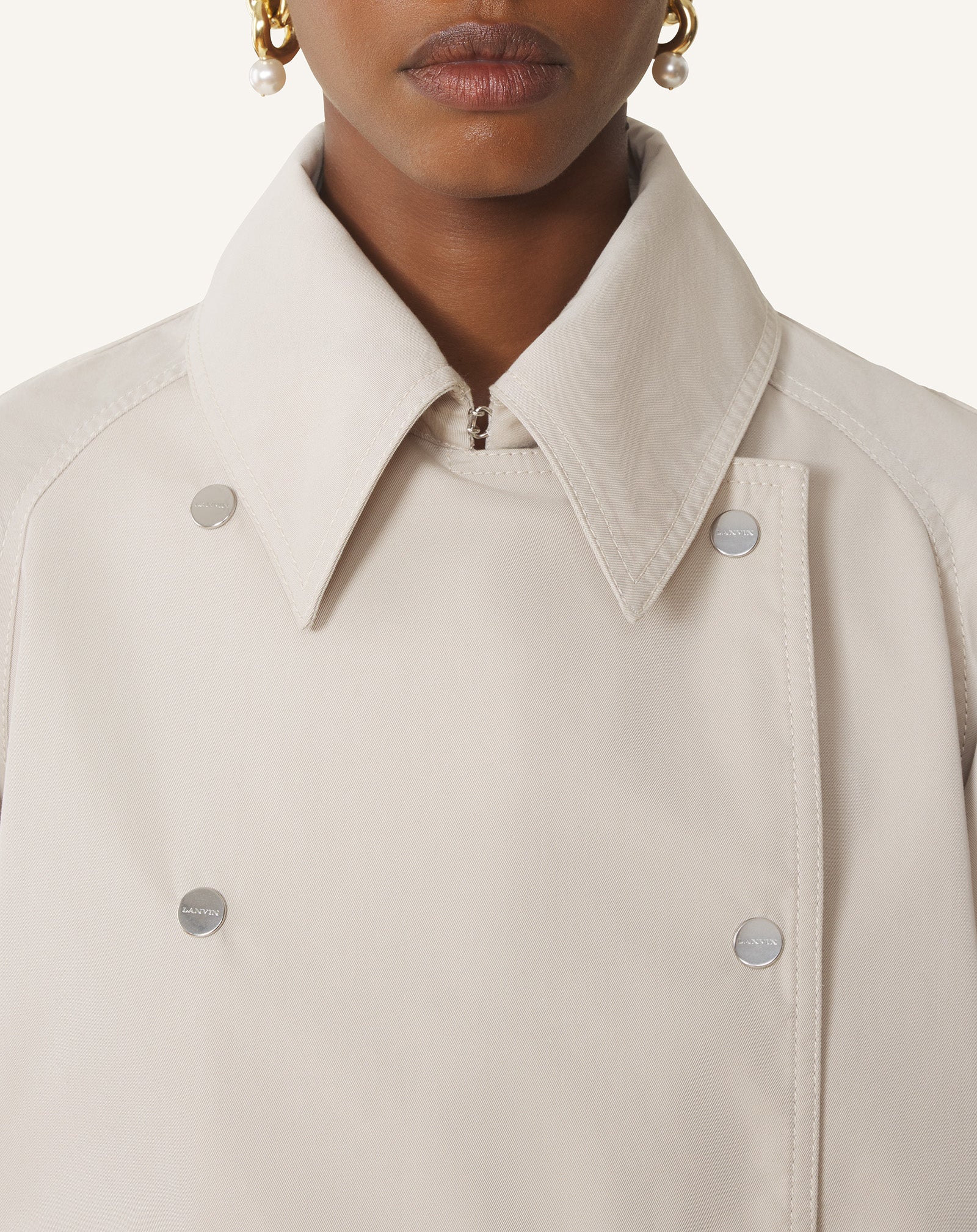 Trench En Coton White | Lanvin Women