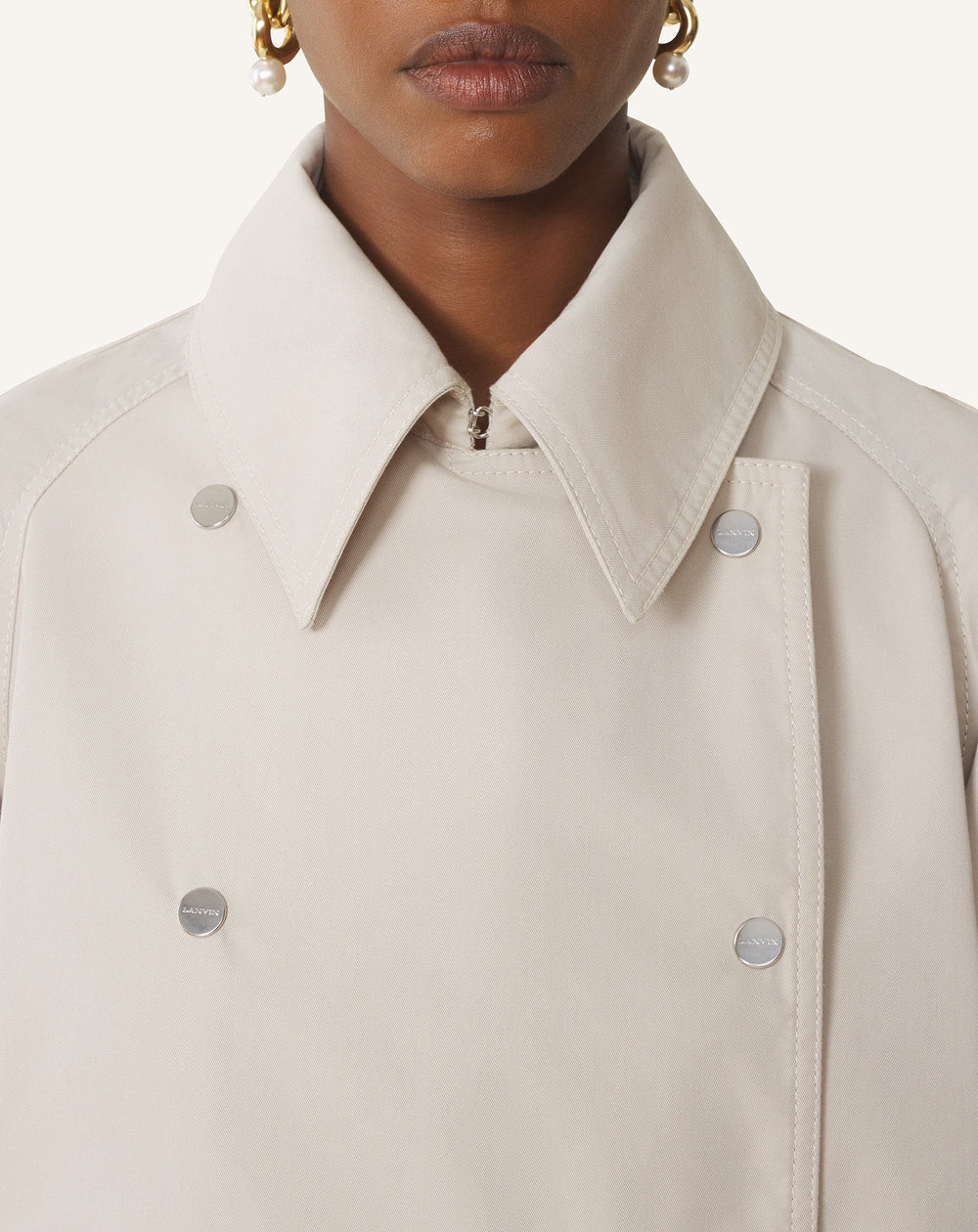 Trench En Coton White | Lanvin Women