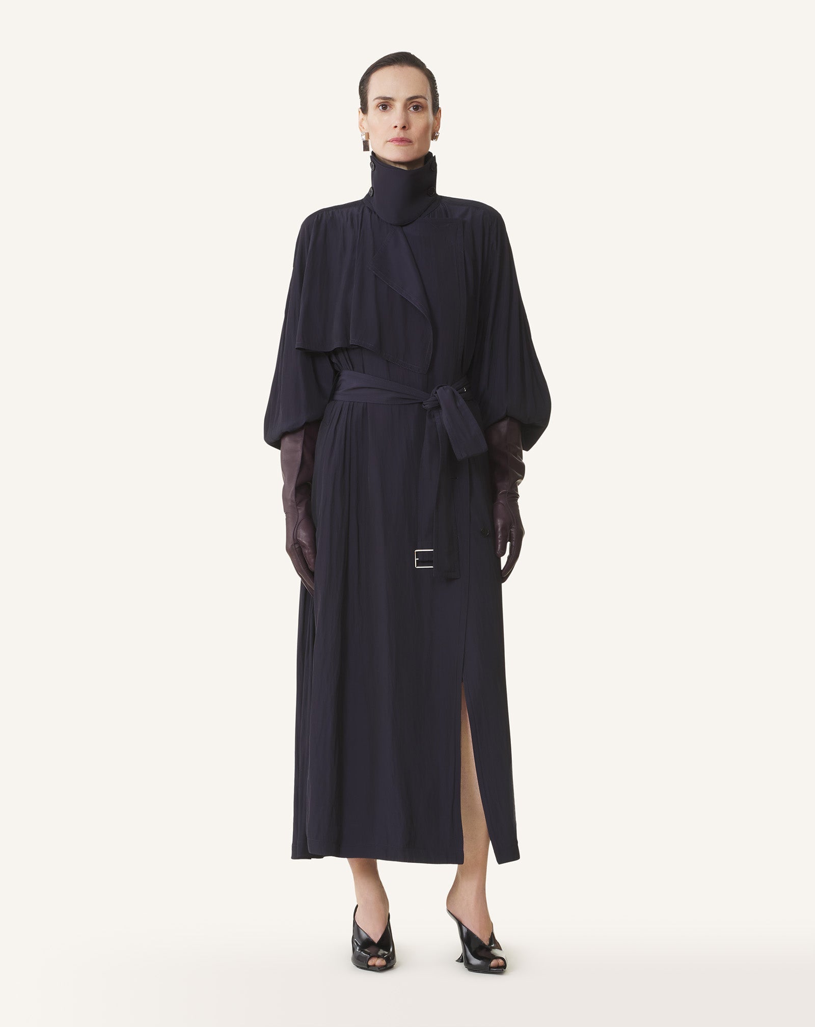 Blue Trench In Charmeuse | Lanvin Women