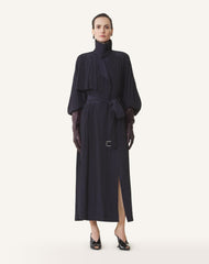 Blue Trench In Charmeuse | Lanvin Women