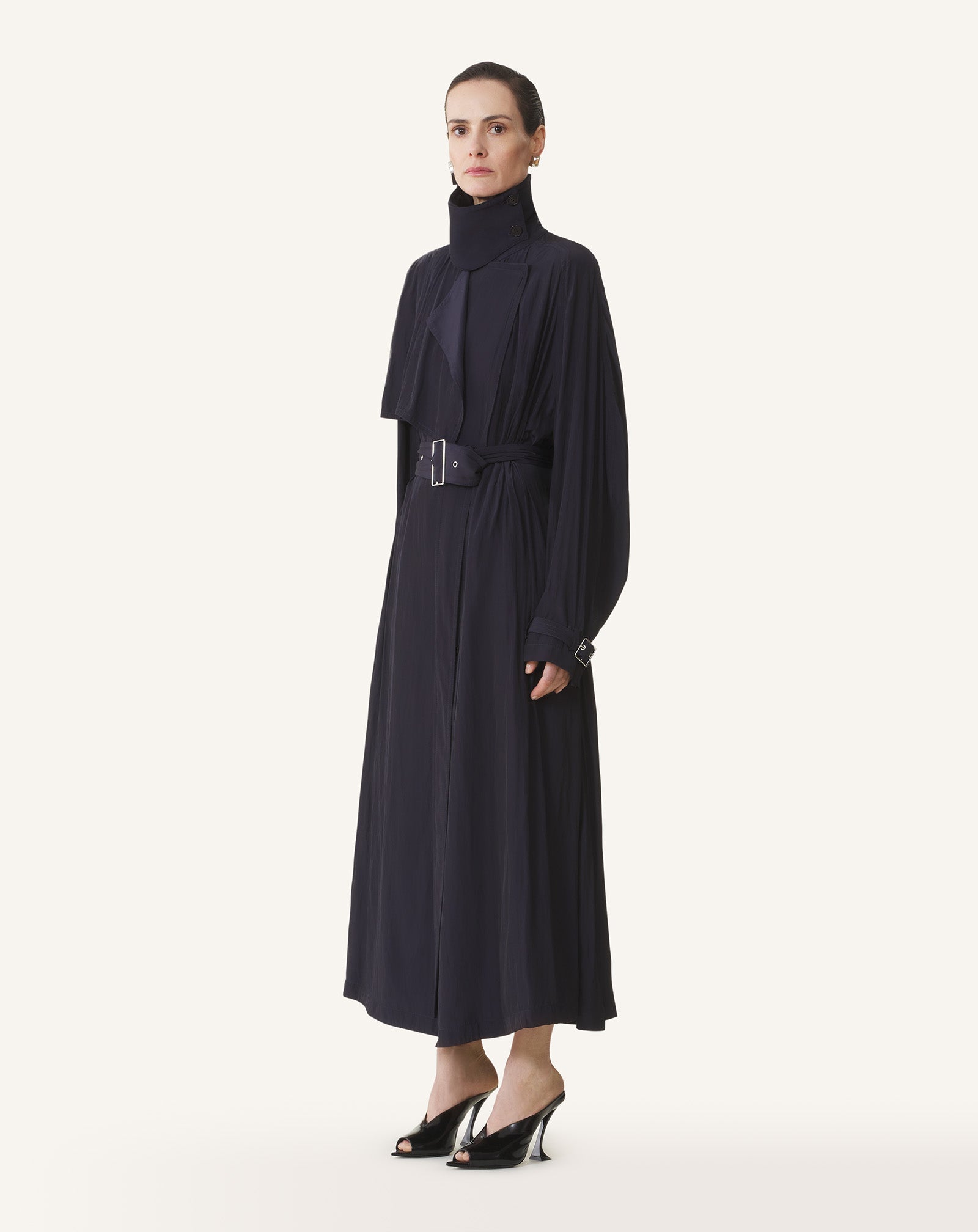 Blue Trench In Charmeuse | Lanvin Women