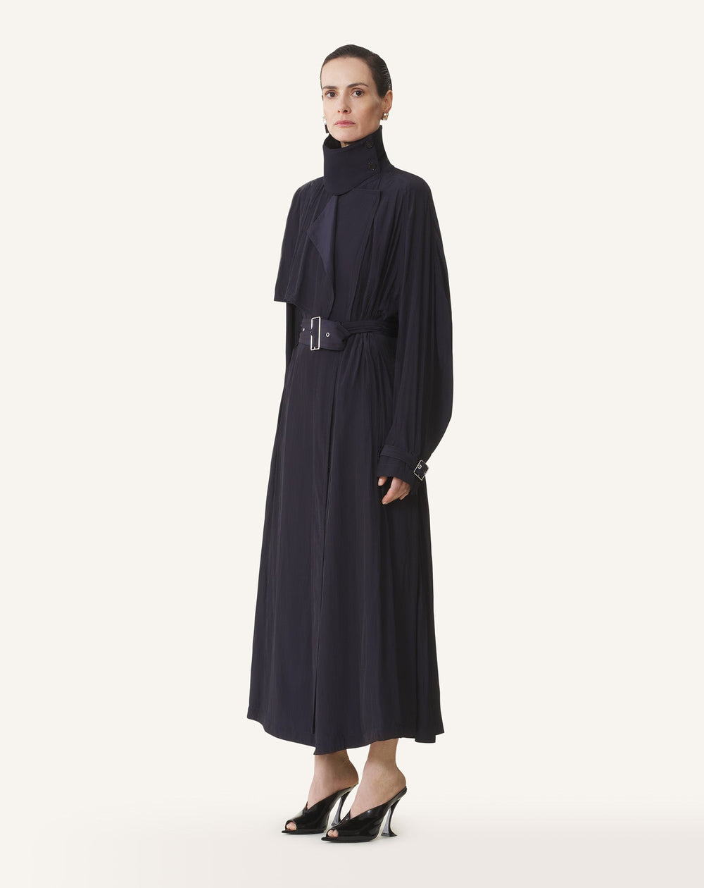 Blue Trench In Charmeuse | Lanvin Women
