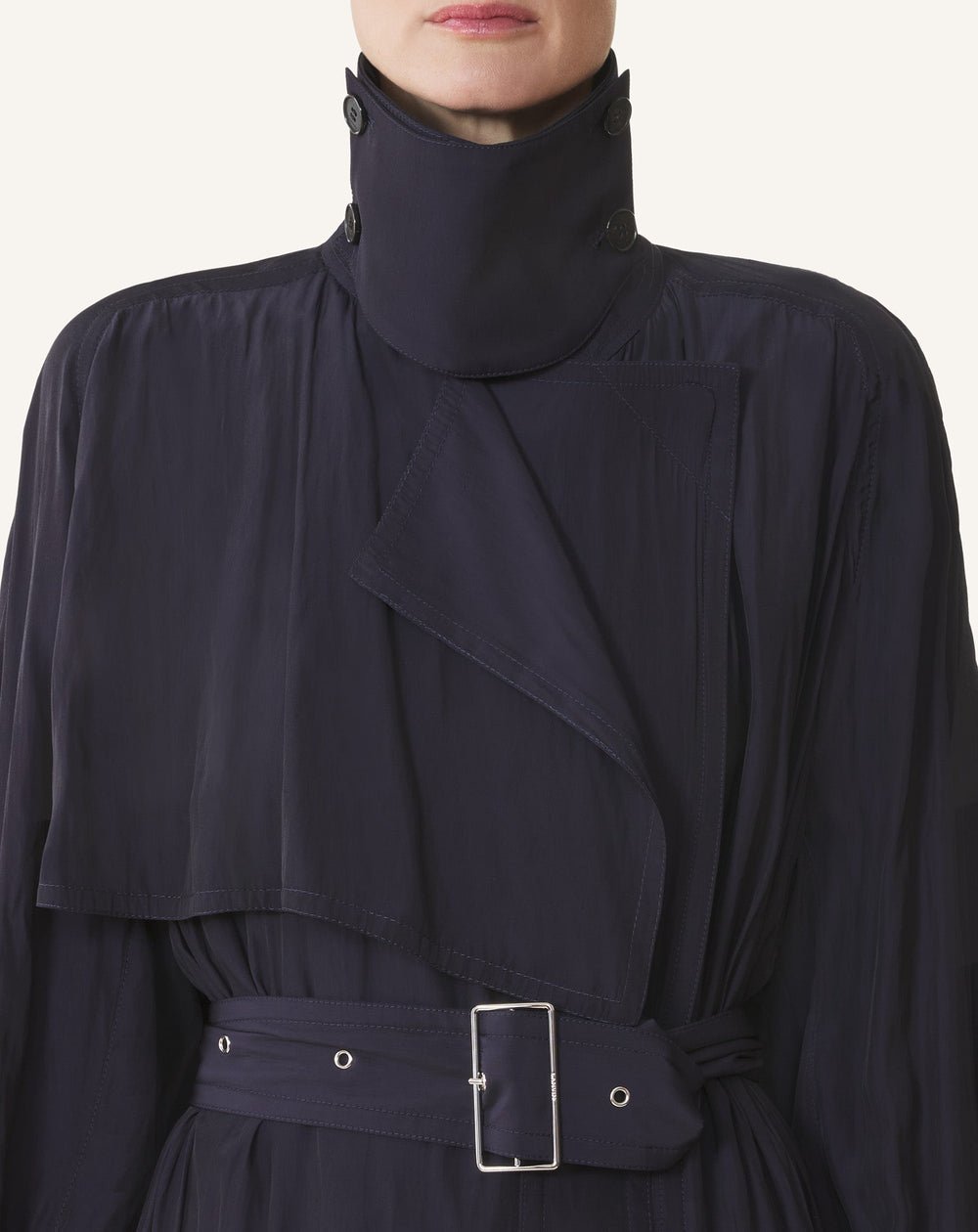 Blue Trench In Charmeuse | Lanvin Women