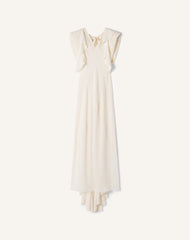 Robe Longue En Georgette De Soie White | Lanvin Women