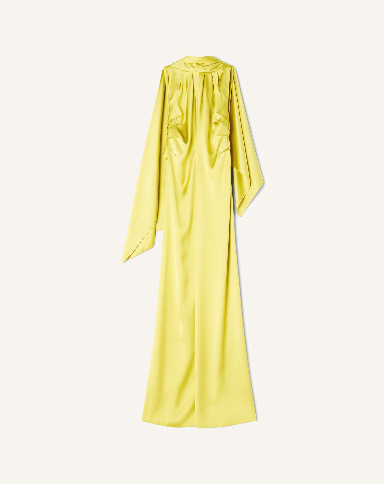 Robe Longue En Satin Yellow | Lanvin Women