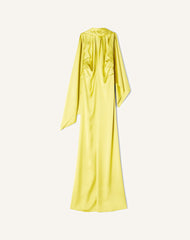 Robe Longue En Satin Yellow | Lanvin Women