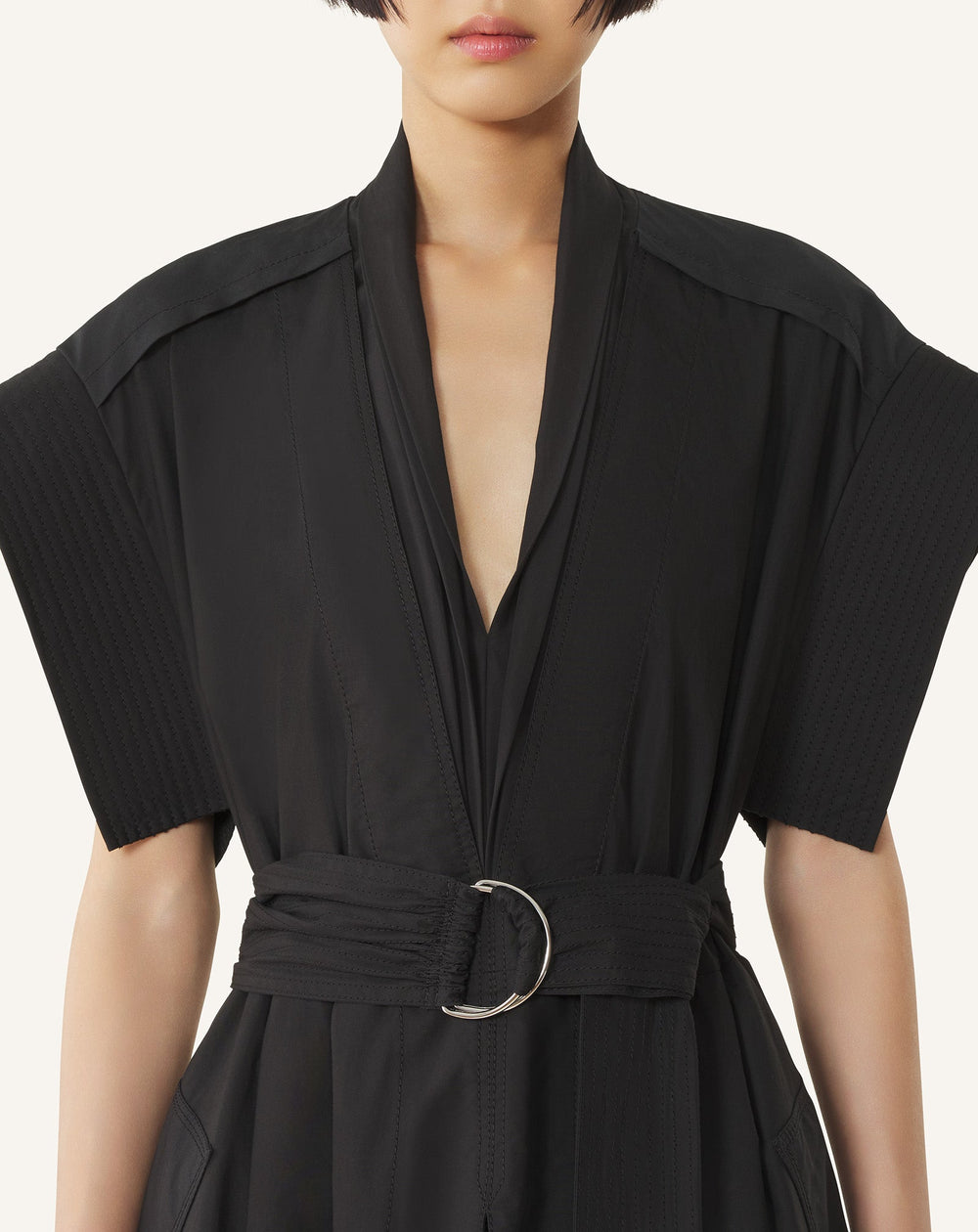 Robe Évasée En Popeline De Coton Black | Lanvin Women