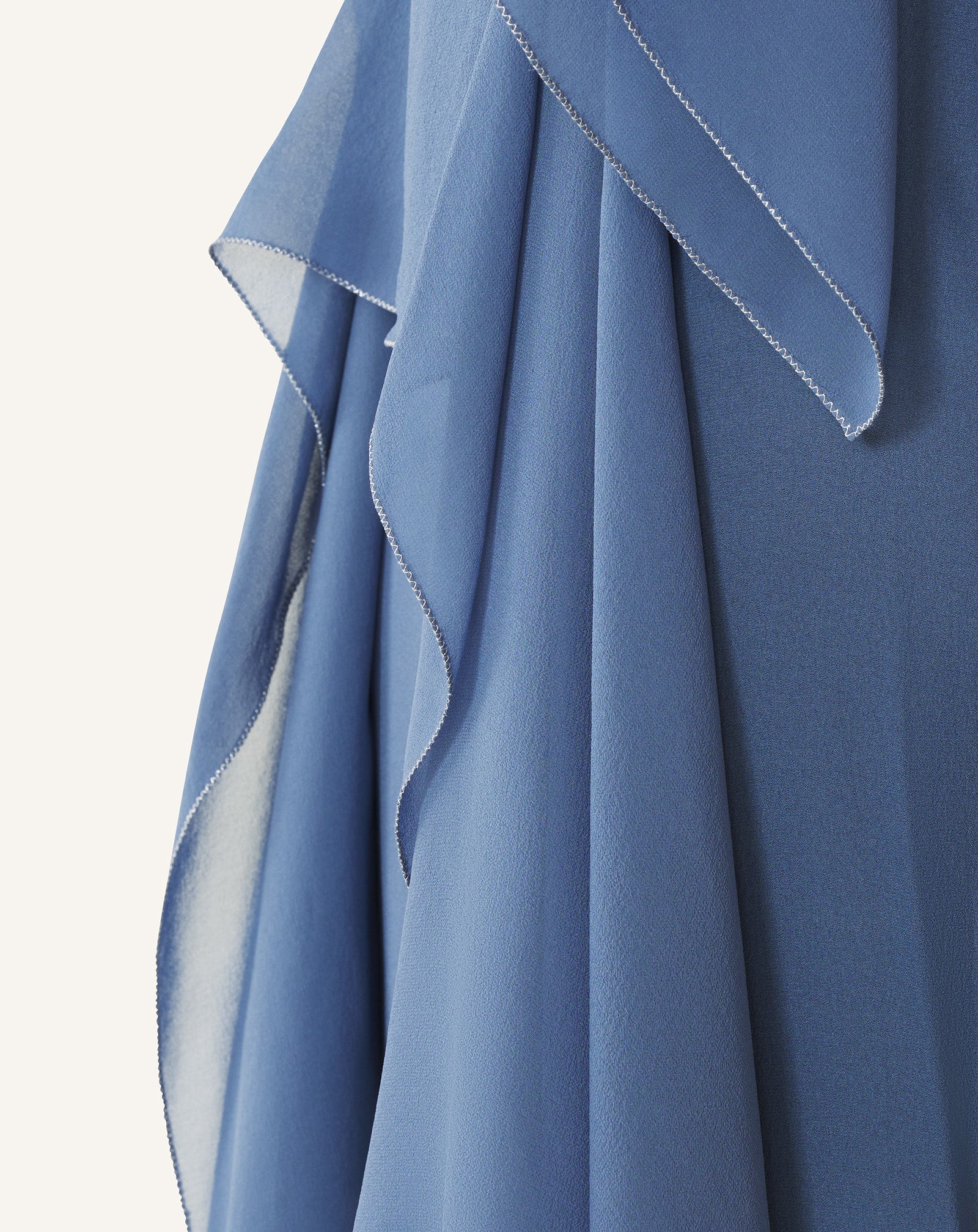 Robe Maxi En Georgette De Soie Blue | Lanvin Women
