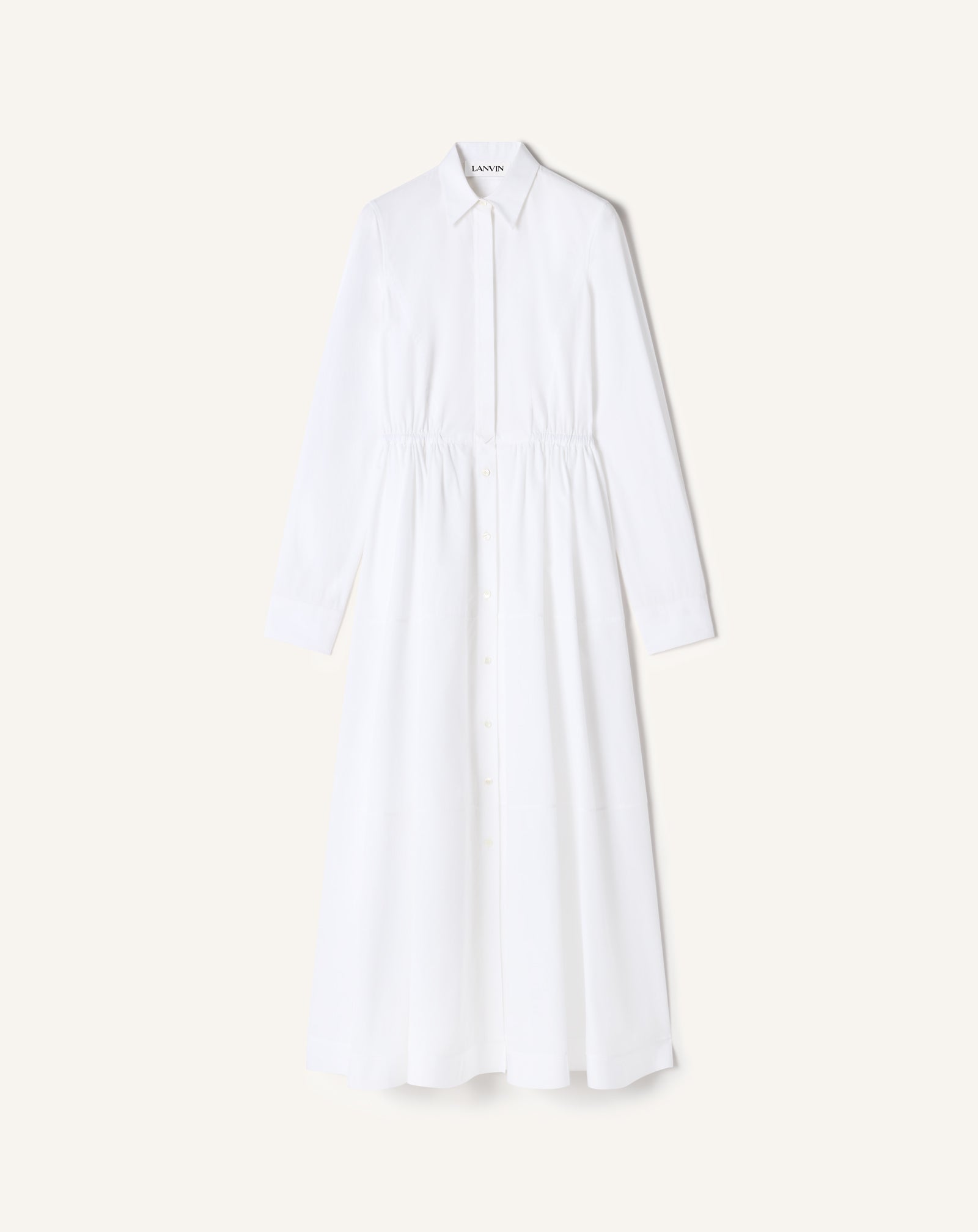 Robe Chemise En Popeline De Coton White | Lanvin Women