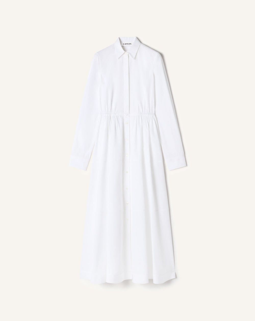 Robe Chemise En Popeline De Coton White | Lanvin Women