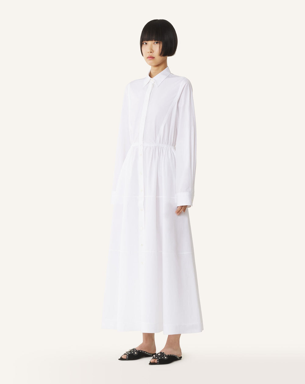 Robe Chemise En Popeline De Coton White | Lanvin Women
