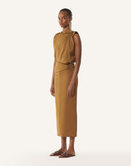 Robe Midi En Viscose Brown | Lanvin Women