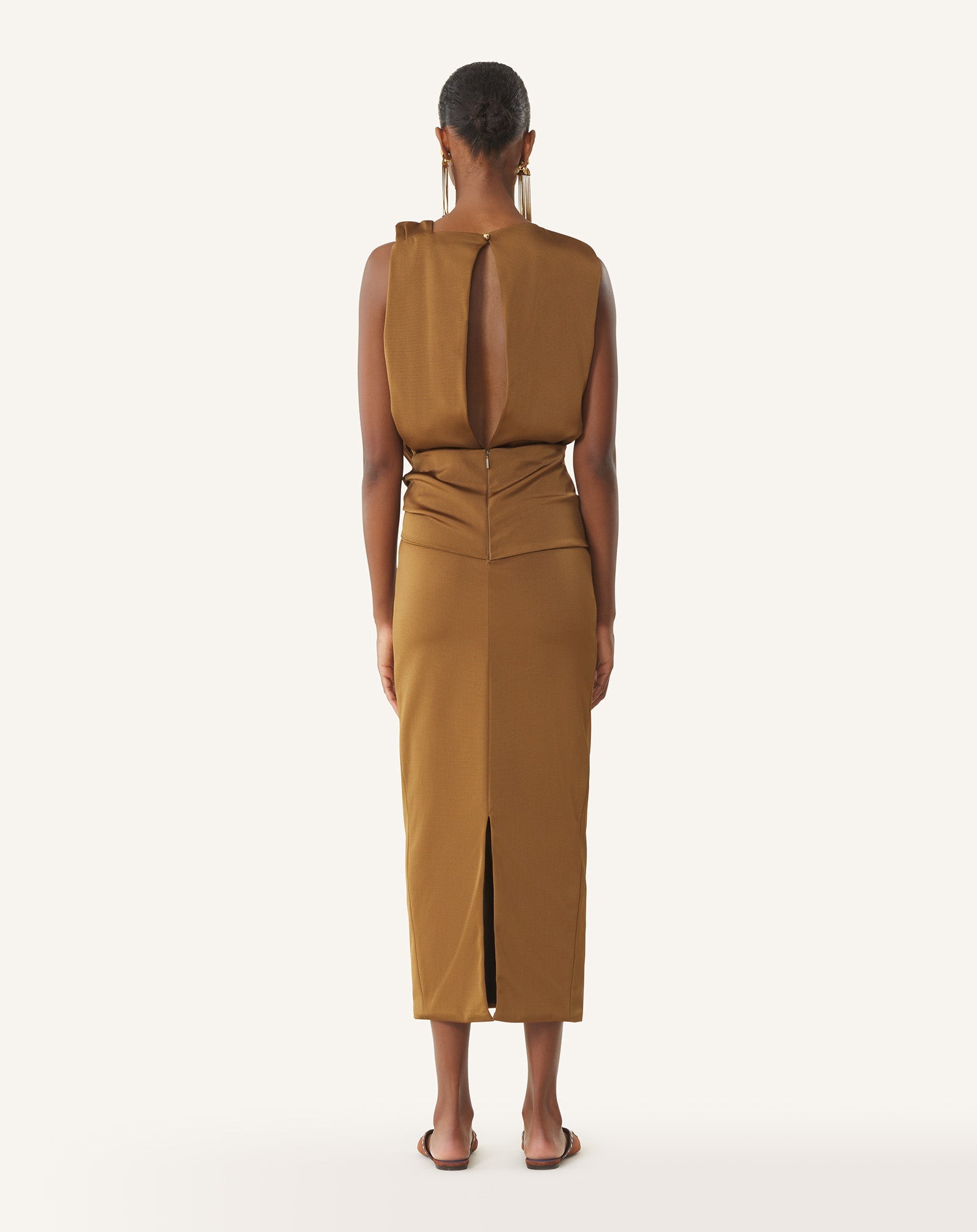 Robe Midi En Viscose Brown | Lanvin Women