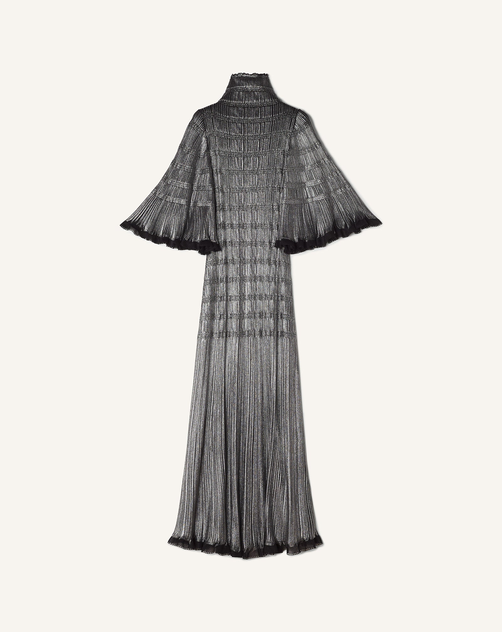 Black Midi Dress In Metallic Viscose | Lanvin Women