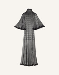 Black Midi Dress In Metallic Viscose | Lanvin Women