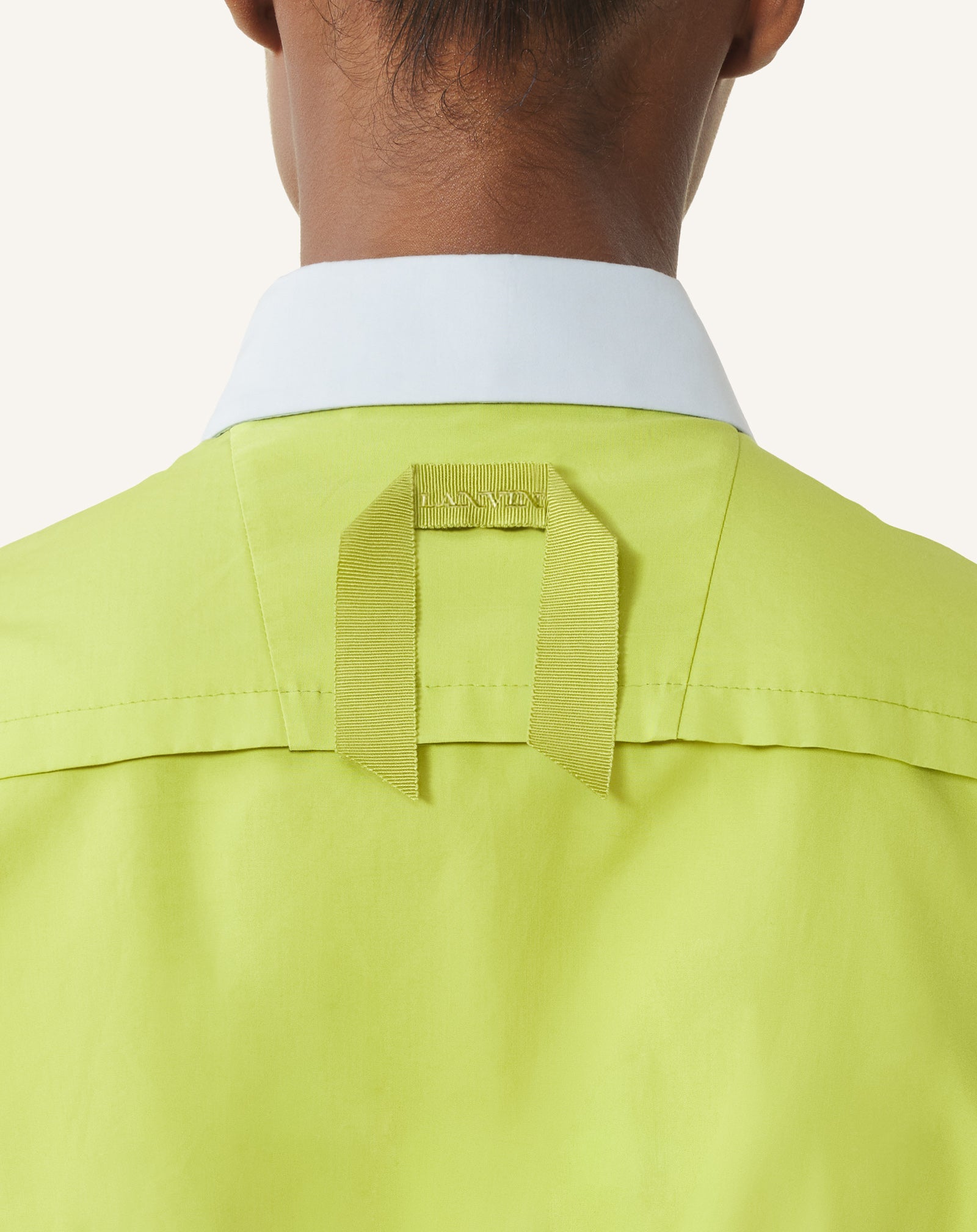 Robe Chemise Courte En Popeline De Coton Green | Lanvin Women