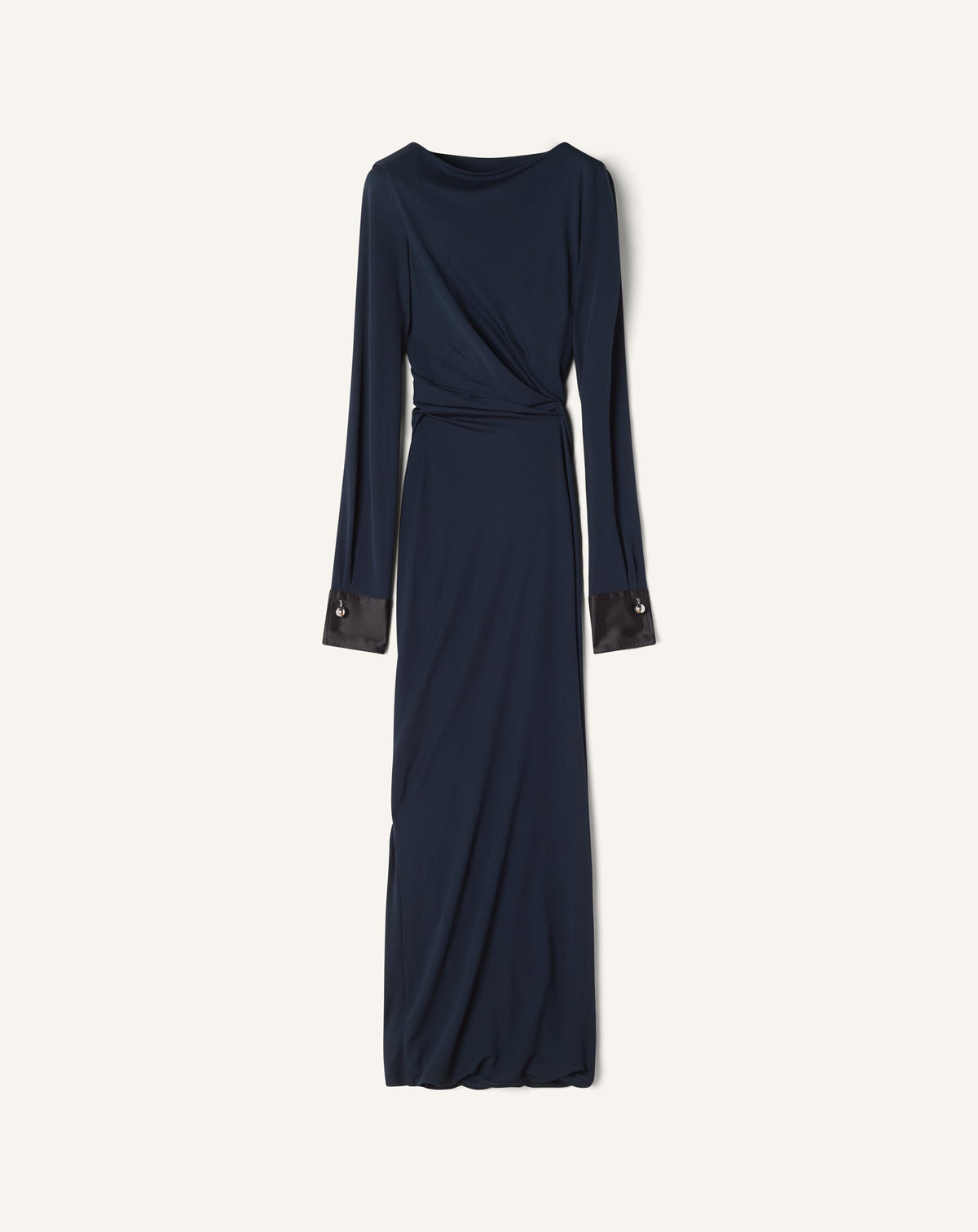 Robe Drapée En Jersey Crêpe Blue | Lanvin Women