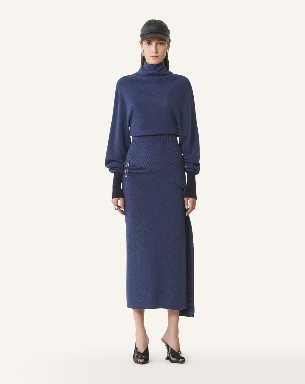 Blue Wool And Cashmere Midi Dress | Lanvin Women