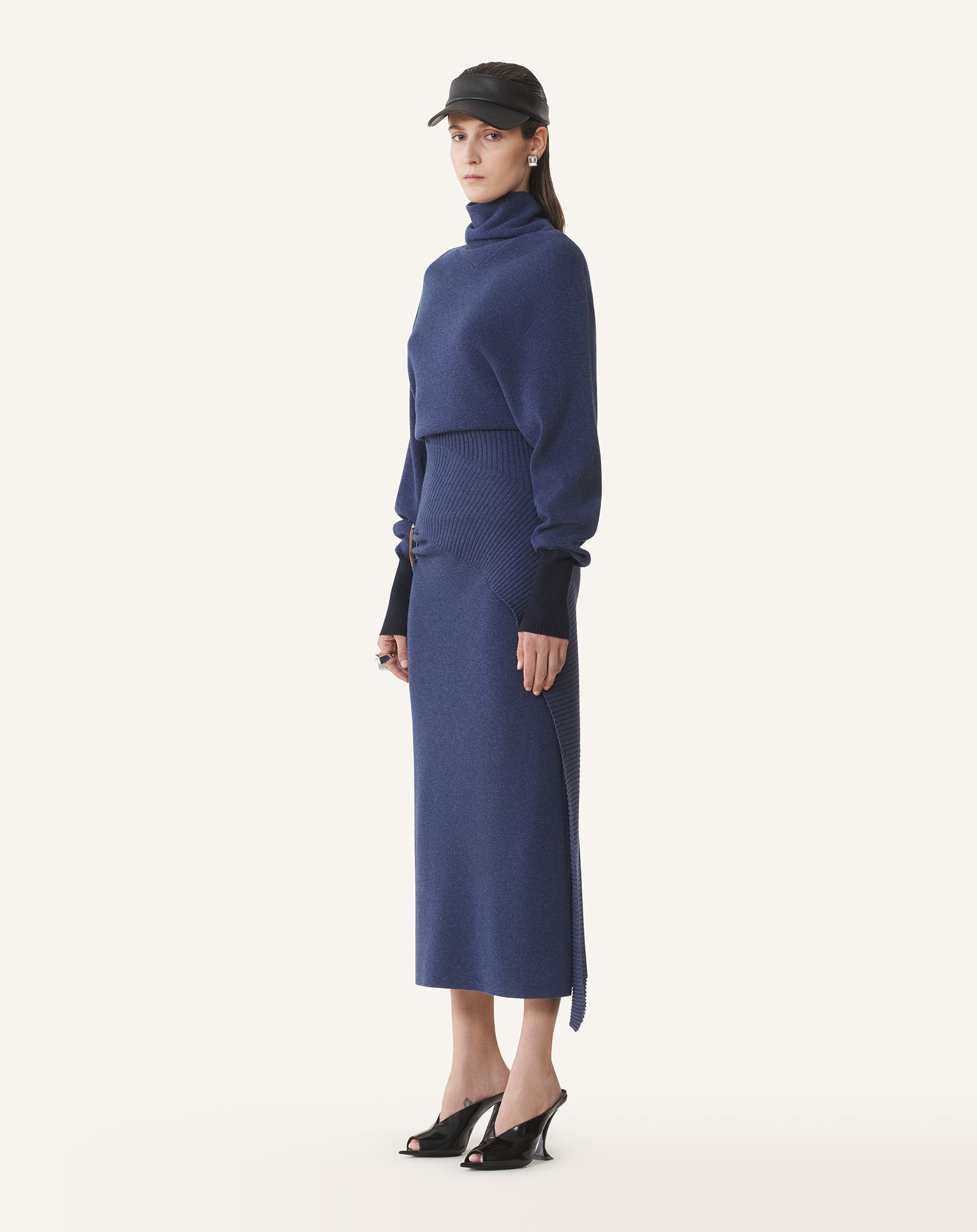 Blue Wool And Cashmere Midi Dress | Lanvin Women