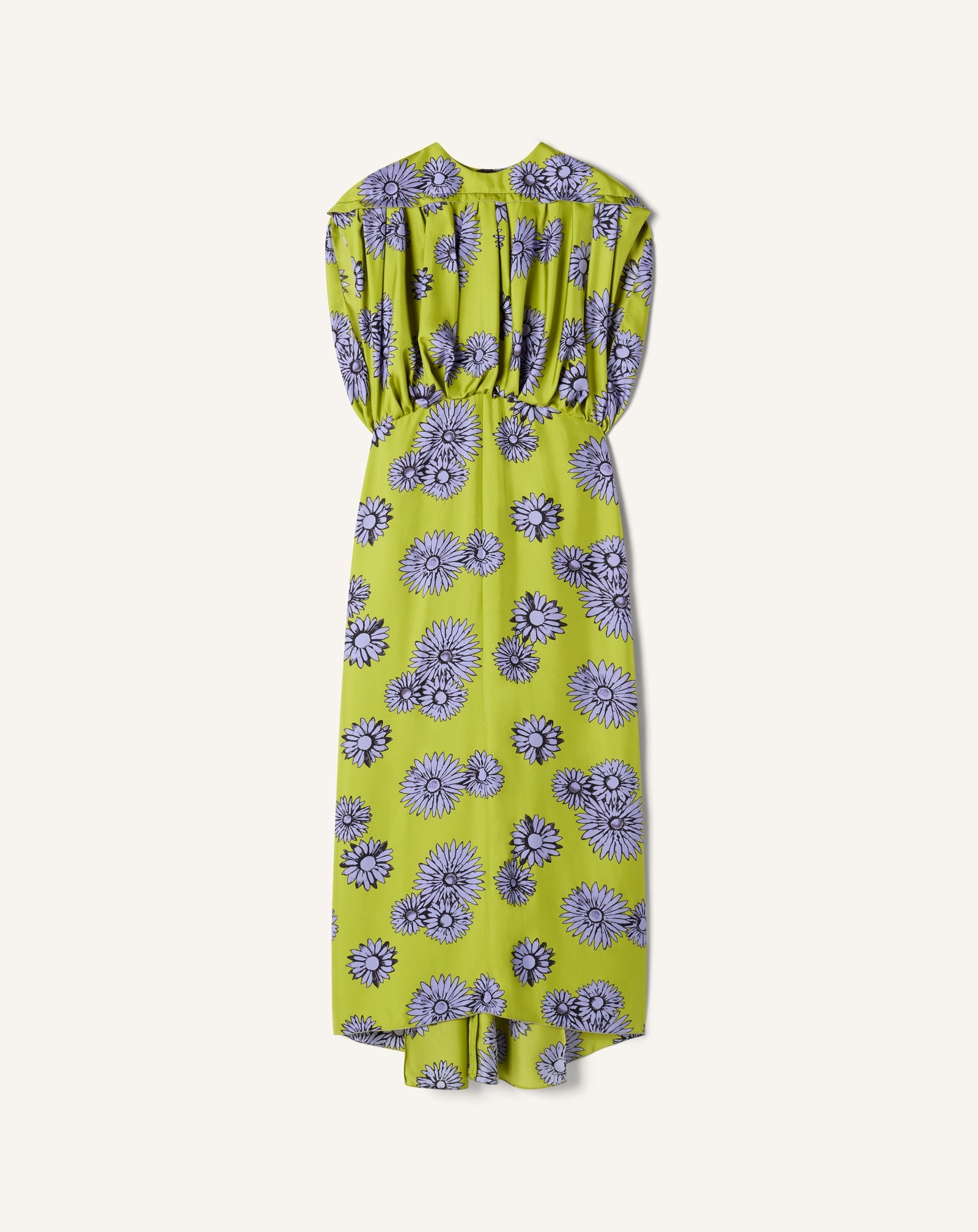 Robe Midi En Soie Imprimée Green | Lanvin Women